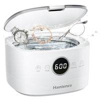 2 x RAW Customer Returns Hanience Ultrasonic Cleaning Device Glasses Ultrasonic Cleaner 750ml, 46KHz 50W Ultrasonic Device with Degassing, Digital Display 5 Time Settings, for Glasses Jewelry Watches Dentures - RRP €106.88