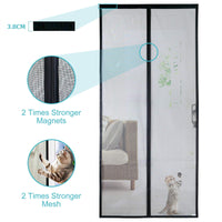 1 x RAW Customer Returns Apalus VP Magnetic Door - High Strength Anti-Mosquito Door, Automatic Closing from Top to Bottom, Keeps Fresh Air Inside and Bugs Out 80x200CM, Black  - RRP €27.99