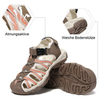 1 x Brand New Sports Sandals Women Closed Hiking Sandals Outdoor Walking Sandals Summer Lightweight Shoes Women Sandals for Sports Beach Water Sports Brown Pink 40 - RRP €51.6