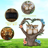 1 x RAW Customer Returns HIAME Garden Decoration Figures Solar Rust Garden Decoration, Garden Figures Illuminated Love Heart Bird Sculpture Ornaments for Outdoors, Resin Sculpture Animal Statues with Solar Light B  - RRP €30.04