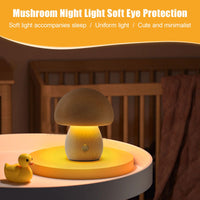 1 x RAW Customer Returns Wooden Mushroom Lamp, Portable Dimmable Bedside Lamp with USB Charging, Wireless Night Light, Mushroom Table Lamp for Home Decoration, Bedroom, Rechargeable LED Nightstand Lamp Beech  - RRP €19.15