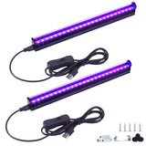 1 x RAW Customer Returns VAYALT 2 Pack UV Blacklight Lamp, 8W USB UV LED Blacklight Lamp 385-400 Black Light Bar, UV Light Tube with Switch for Disco, Glow Party, Party Accessories, Halloween Decoration, Stage Lighting - RRP €19.67