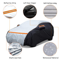 1 x RAW Customer Returns Car Cover Waterproof Suitable for VW T-ROC T-Cross Ford Puma, Breathable Full Garage Car Cover for Rain Sun Dust Protection Car Tarpaulin Cover - RRP €60.49