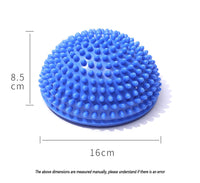 1 x RAW Customer Returns DXIA 2X Half Foot Massage Balance Ball, Hemisphere Hedgehog Balance Plate, Improve Balance Cushion Balance Ball, Spiky Roller Trainer for Fitness Yoga Pilates Coordination Exercises - RRP €19.99