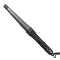 1 x RAW Customer Returns REVAMP Progloss Big Hot Wand, Conical Ceramic Curling Iron with Ionic Technology for Defined Waves and Curls, Infused with Protective Oils, Diameter 32-19 mm, Temperature 120 C-210 C, Black - RRP €39.67