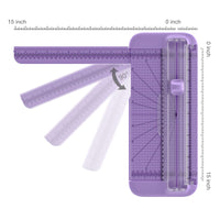 1 x RAW Customer Returns NICAPA Paper Cutter, A4 Paper Cutter, Paper Cutting Board with Finger Guard and Side Ruler, Vinyl Weeding Tools for Paper, Photos, Crafts, Labels Scrapbooking-purple - RRP €27.22