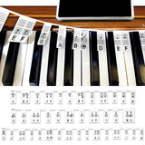 5 x Brand New Piano Keyboard Stickers, Piano Key Stickers, Piano Key Stickers 61 88 Keys, Reusable Silicone Piano Stickers for Kids and Beginners - Black black  - RRP €114.0