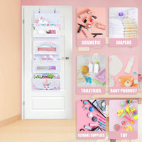 1 x RAW Customer Returns WERNNSAI Magical Unicorn Hanging Organizer - 4 Pockets Foldable Hanging Shelf for Toddler Girls Toy Diaper Closet Organizer Bedroom Nursery Decor - RRP €23.18