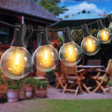 1 x RAW Customer Returns GHUSTAR Outdoor Fairy Lights - 15M Outdoor Fairy Lights Power 25 2 LED G40 Bulbs Weatherproof Balcony Fairy Lights Outdoor Indoor IP44 Waterproof Decor for Garden Party Wedding Patio Warm White - RRP €33.99