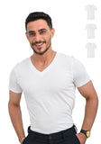 1 x RAW Customer Returns SKIPPER Men s T-Shirt 3 Pack V-Neck Business Undershirt Made of Cotton - Short Sleeve Undershirt Men XXL, White  - RRP €33.95