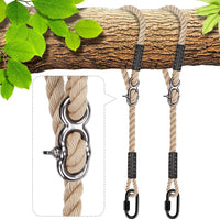 1 x RAW Customer Returns BeneLabel Swing Ropes, Hammock Tree Swing Rope Adjustable Extendable Outdoor Swing Ropes Playground Accessories 2 Pack Off-White - RRP €30.0