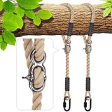 1 x RAW Customer Returns BeneLabel 2 Pack Hanging Straps 5ft Adjustable Stretchable Polyester Ropes for Outdoor Tree Chairs Playground Accessory Set Up to 1000lbs Diameter 10mm White - RRP €25.2