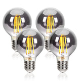 1 x RAW Customer Returns Dexnump E27 LED Vintage 8 12cm Edison Vintage Light Bulbs 4 Pieces Warm White 2700K Retro Light Bulb 4W 380Lm Smoked Glass LED Filament NOT Dimmable Ideal for Decorative Nostalgia Retro Industrial - RRP €20.99