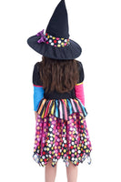 1 x Brand New IKALI Witch Costume for Kids Girls, Spider Skeleton Halloween Carnival Party Dress 7-8 Years - RRP €17.8