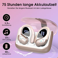 1 x RAW Customer Returns Aptkdoe Bluetooth Headphones Sport, Headphones Wireless Bluetooth 5.3 with ENC Microphone, 75 Hours HiFi Stereo Bluetooth Headphones In Ear, IPX7 Waterproof Earbuds with Ear Hook, Rose Gold - RRP €25.19