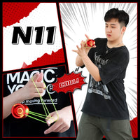 1 x RAW Customer Returns MAGICYOYO N11 Responsive Yoyo Professional Yo-Yo for Children, Metal Yo-Yo with Insensitive Yo-Yo Bearing for Advanced Players Yo-Yo Bearing Kit 12 Yo-Yo Cords Yo-Yo Bag Red-Gold  - RRP €23.18