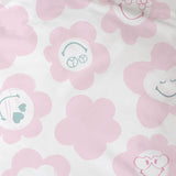 1 x RAW Customer Returns Smiley World Summer Fun Bedding Set 140x200 cm 100 Cotton Oeko-TEX Single Duvet Cover 140x200 cm 1 Pillowcase 63x63 cm Reversible Prints Grey, Pink - RRP €39.95