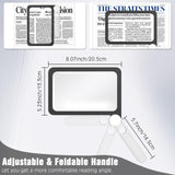 1 x RAW Customer Returns MoKo 30x 5X Large Magnifying Glass for Reading, Handheld Magnifying Glass for Whole Book Pages, Foldable Reading Magnifier for Seniors, Lightweight Magnifying Glass, Great Gift for Dad, Mom, Grandma, Grandpa, Poor - RRP €16.13