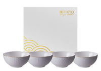 1 x RAW Customer Returns TOKYO design studio Nippon White set of 4 white bowls with gold rim, 15 cm, 7 cm high, approx. 600 ml, Asian porcelain, Japanese design, including gift packaging - RRP €46.54