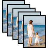 1 x RAW Customer Returns Alishomtll picture frame DIN A3 picture frame set of 5, 29.7 x 42 cm, photo frame plastic frame poster frame set made of shatter-proof plexiglass for hanging up several pictures photos black - RRP €37.3