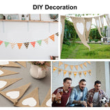 1 x RAW Customer Returns Jute pennant chain, RUNEAY 2 pieces pennant chain outdoor weatherproof vintage pennant banner DIY decoration for wedding baby shower birthday party and other celebrations - RRP €9.26