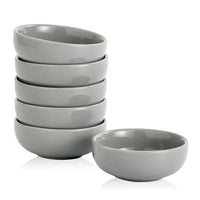 1 x RAW Customer Returns Swuut Ceramic Bowls 4oz Mini Bowl Set Dip Soy Bowls Set of 6 Grey  - RRP €18.66