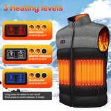 1 x Brand New Tonfarb Heated Vest, Heating Vest Men with 4 Heating Zones 3 Temperature Levels, Electric USB Heated Vest for Outdoor Fishing Skiing Battery Not Included  - RRP €59.99