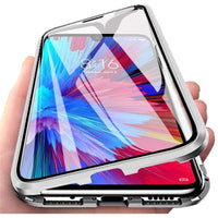 1 x RAW Customer Returns IBEX Samsung Galaxy A52 5G Magnetic Adsorption 360 Degree Full Body Protection Metal Frame Shockproof Bumper Case with Dual Transparent Tempered Glass - RRP €16.12