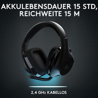 1 x RAW Customer Returns Logitech G533 wireless gaming headset, 7.1 surround sound, DTS Headphone X, 40mm drivers, 2.4 GHz, noise-cancelling microphone, wireless connection, 15-hour battery life, PC Mac - black - RRP €82.33