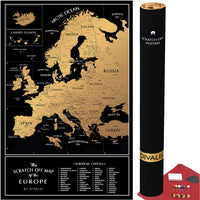 1 x RAW Customer Returns Scratch off map of Europe - Travel map of Europe - Scratchable map of Europe - Scratch off map of Europe - Map for scratching - Scratch off map of Europe - Poster for scratching off  - RRP €35.28