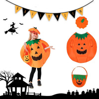 1 x Brand New Halloween Pumpkin Coat Hat Set,Halloween Pumpkin Costume,Halloween Costume,Pumpkin Costume Suit,Halloween Pumpkin Candy Bag,Unisex Costume Pumpkin,for Pumpkin Cosplay Party Clothing Kids Adults - RRP €7.04