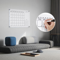 1 x RAW Customer Returns Wall Calendar Wipeable Acrylic, 40 x 30 cm Clear Personalized Wall Calendar Acrylic Whiteboard Calendar for Weekly Planner Office Classroom - RRP €21.6