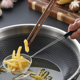 15 x Brand New Cabilock Kitchen Strainer Stainless Steel Colander Pasta Strainer Fondue Strainer Ladle Sieve Colander Drainer Food Strainer Slotted Spoon Skimmer Spoon for Hot Pot Kitchen Baking Cooking 4 Pieces S - RRP €335.85