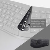 1 x RAW Customer Returns Perixx Periduo-605 Ergonomic Keyboard and Mouse Wireless USB for Windows - Vertical Mouse with Tilting Scroll Wheel, Adjustable Wrist Rest, AZERTY - RRP €79.99