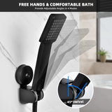 1 x RAW Customer Returns YOHOM shower head holder suction cup shower holder for shower head bathroom hand shower holder with 4 angle suction cup shower holder adjustable vacuum shower head holder without drilling stainless steel matt black - RRP €17.99