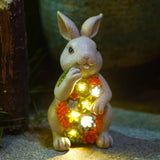 1 x RAW Customer Returns Yeomoo Solar Rabbit Figures Garden Decoration for Outdoors, Rabbit with Succulents Solar Lamp Decoration Bunny Figure Decoration Room Garden Funny Gifts for Women Children Balcony Terrace Fairy Garden 20CM - RRP €32.15