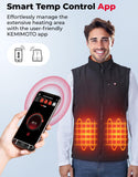 1 x RAW Customer Returns KEMIMOTO heated vest with app remote control, heated vest for men and women, with 10000mAh battery, heated vest with 4 heating zones, for motorcycling, fishing, skiing, size L - RRP €59.99