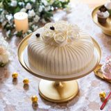 5 x RAW Customer Returns WVOPIAHY Cake plate with base, golden plate, cake stand, vintage cake plate, metal, cake stand, cake stand for cakes, desserts, diameter 310 mm 12 inches  - RRP €126.0