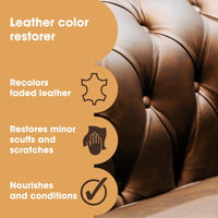 1 x RAW Customer Returns Furniture Clinic Leather Recoloring Balm in 16 Colors Dark Brown Nourishing, Repairs, Renews Absorbent Faded, Worn, Scratched Leather - Sofas, Car Seats, Shoes, Bags, Jackets - RRP €26.06