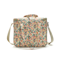 1 x RAW Customer Returns Nanxson Insulated Lunch Bag Large Reusable Cooler Bag Waterproof Floral Picnic Bag with Adjustable Shoulder Strap 11L A-Beige  - RRP €22.96