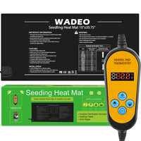 1 x RAW Customer Returns WADEO Adjustable Heating Mat Plant Heat Pad, Plant Heat Mat with Thermostat Controller, Waterproof Seedling Germination Heat Mat - RRP €32.98