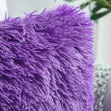 1 x RAW Customer Returns MIULEE Set of 2 Cushion Covers Artificial Fur Sofa Cushion Decorative Decorative Cushion Cuddly Cushion Plush Cushion Cuddly Couch Cushion Super Soft Cushion Fluffy Cushion Cover for Sofa 45 x 45 cm Purple - RRP €17.49