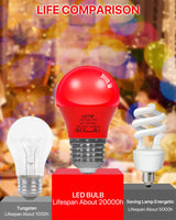 4 x Brand New LUTW Red Colorful Light Bulbs E27, 5W LED Colored Light Bulb Replaces 40W Incandescent Bulb, G45 Globe Colored Bulb Lamp for Wedding Halloween Christmas Party Bar, Pack of 6 - RRP €81.6