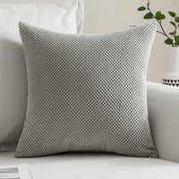 1 x RAW Customer Returns MIULEE Set of 2 Cushion Covers Decorative Pillows Grainy Decorative Pillowcase Cushion Cover Sofa Cushion Decorative Cover Soft Decorative Pillow Couch Cushion Pillow for Sofa Living Room Bedroom 60 x 60 cm Light Grey - RRP €21.17