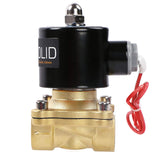 1 x RAW Customer Returns US Solid 1 2 G 230V AC Brass Solenoid Valve Direct Operated for Water Air Gas Oil NC Brass Solenoid Valve - RRP €37.99