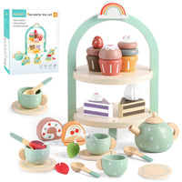 1 x RAW Customer Returns GAGAKU Children s Tea Sets Wooden Tea Set Toddler Tea Set Food Pretend Play Accessories Pretend Play Kitchen Accessories Toys - RRP €23.12