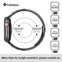 1 x RAW Customer Returns Fullmosa Metal Strap for Apple Watch 9 Bracelet 41mm 40mm 38mm Women Men, No Tool Required Bands for iwatch SE series 9 8 7 6 5 4 3 2 1, Slim Women Bracelet, Black - RRP €30.99