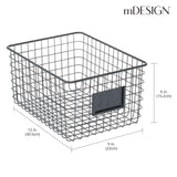 1 x RAW Customer Returns mDesign set of 4 all-purpose metal baskets storage basket for kitchen, pantry etc. compact and universal wire basket black - RRP €55.99