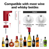 1 x RAW Customer Returns Redsack Electric Wine Decanter Aerator Dispenser Pourer Whiskey Liquor Pump Funny Unique Birthday Gift Men Women Mom Dad Boss Brother Husband Red  - RRP €80.4