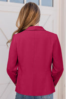 1 x RAW Customer Returns CZIMOO Women s Blazer Elegant Business Suit Jacket 3 4 Sleeve Open Front Jacket Office Blazer Suit with Button Pink XL - RRP €36.29